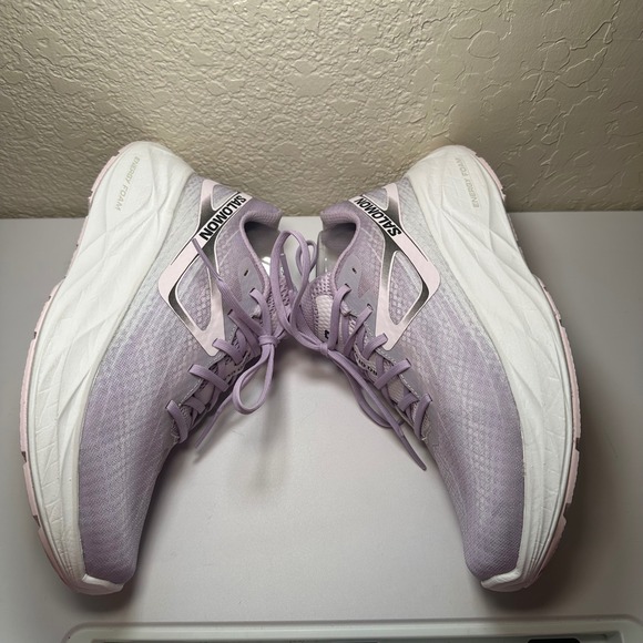 Salomon Womens 8.5 Aero Glide Purple Comfort Running Performance Shoes Foam Golf - Picture 4 of 9